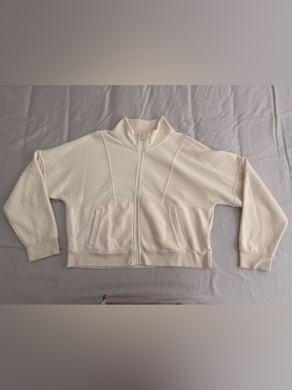 Universal Thread Cream Fleece Lined Full Zip Jacket/Sweatshirt